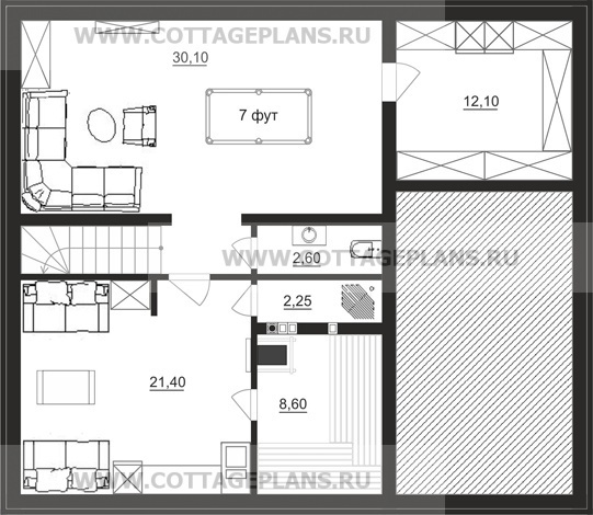 Поэтажные планы проект дома 21-62 общ. площадь 163,50 м2