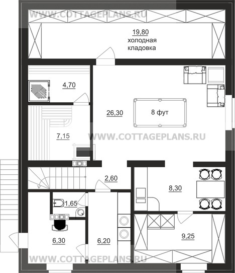 Поэтажные планы проект дома 21-59 общ. площадь 211,55 м2