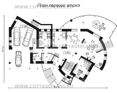 Поэтажные планы проект дома 46-44 общ. площадь 498,0м2