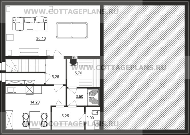Поэтажные планы проект дома 87-60 общ. площадь 194,55 м2