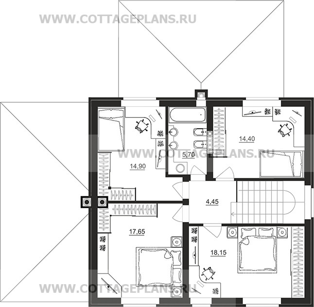 Поэтажные планы проект дома 29-30 общ. площадь 177,60 м2