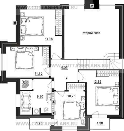 Поэтажные планы проект дома 204-73 общ. площадь 137,60 м2
