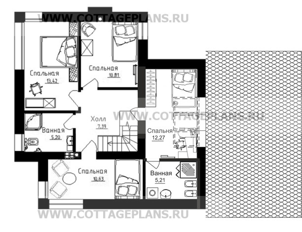 Поэтажные планы проект дома 15-35 общ. площадь 157,16 м2