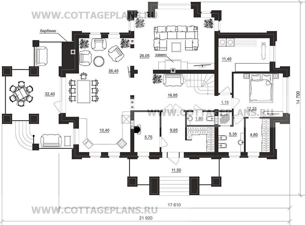 Поэтажные планы проект дома 102-23 общ. площадь 270,45 м2