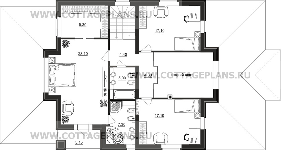 Поэтажные планы проект дома 97-20 общ. площадь 229,35 м2