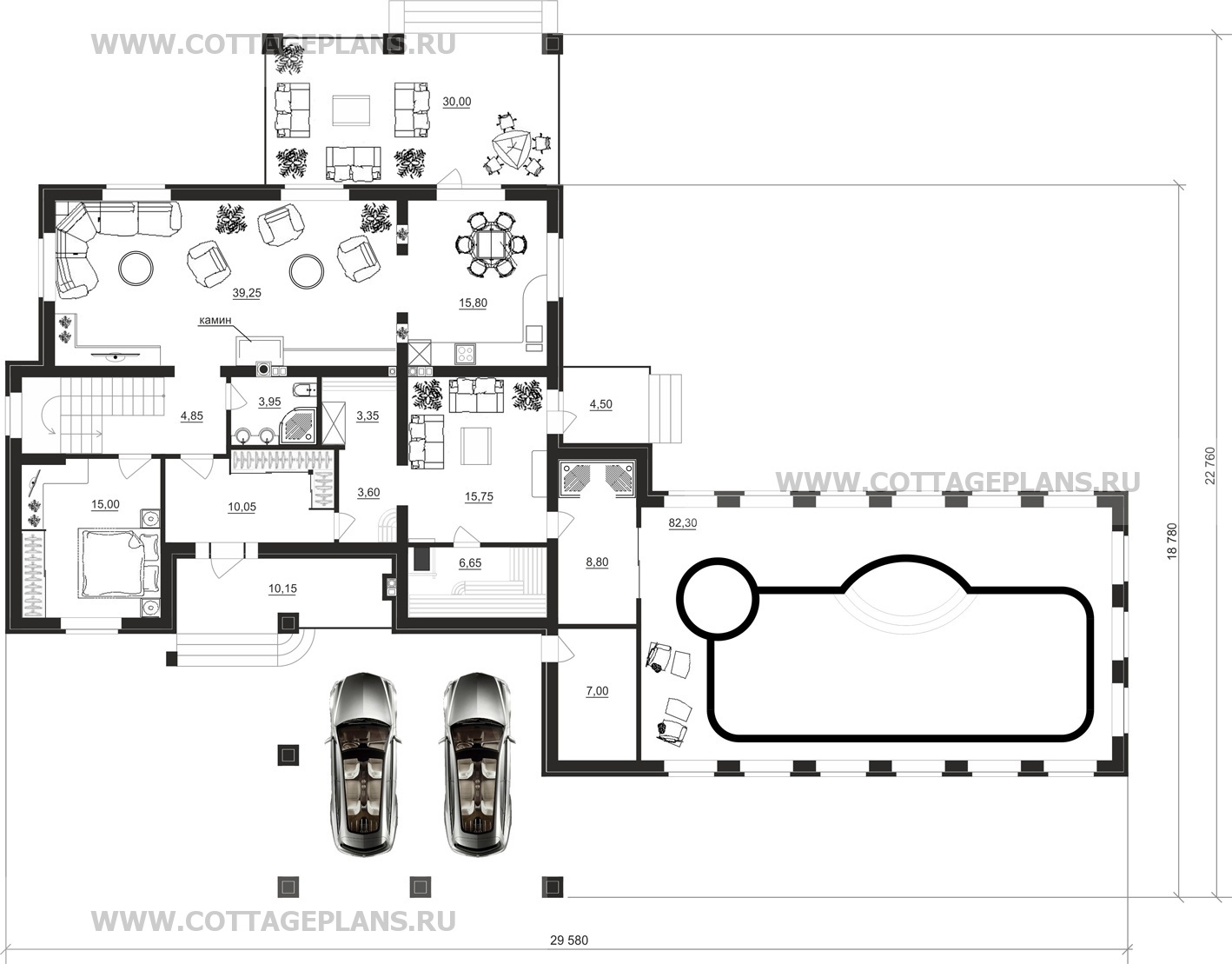 Поэтажные планы проект дома 17-68 общ. площадь 498,25 м2