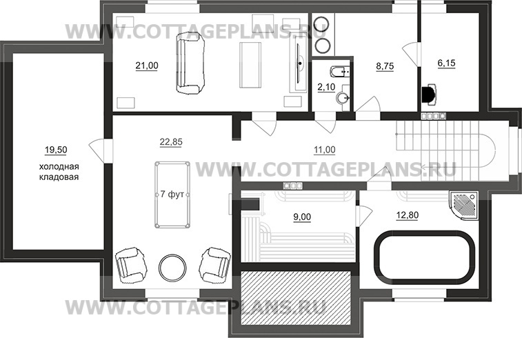 Поэтажные планы проект дома 96-93 общ. площадь 328,40 м2