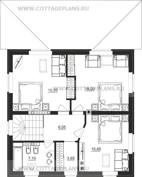 Поэтажные планы проект дома 20-71 общ. площадь 242,70 м2