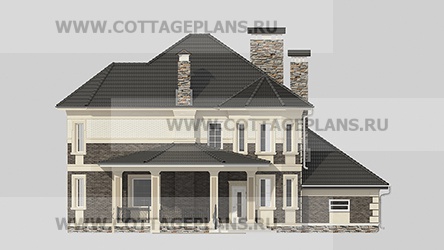 Фасады проект дома 76-10 общ. площадь 382,00 м2
