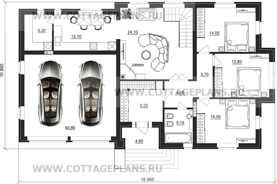 Поэтажные планы проект дома 91-49 общ. площадь 252,30 м2