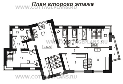 Поэтажные планы проект дома 35-53 общ. площадь 296,6м2