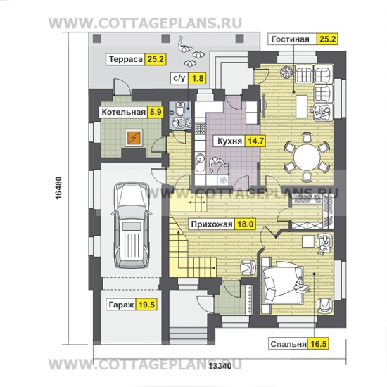 Поэтажные планы проект дома 47-12 общ. площадь 229,7 м2