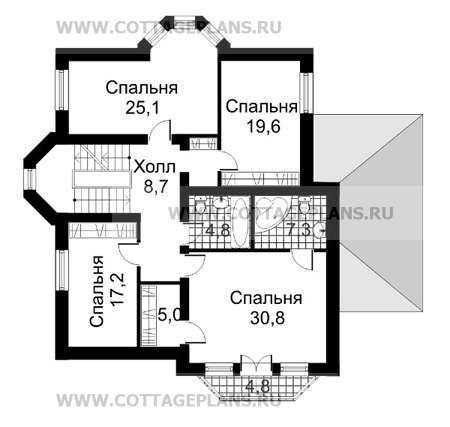 Поэтажные планы проект дома 30-02 общ. площадь 476,0м2