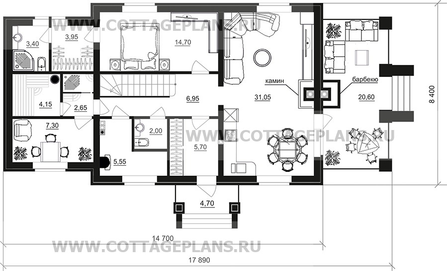 Поэтажные планы проект дома 94-45 общ. площадь 150,60 м2