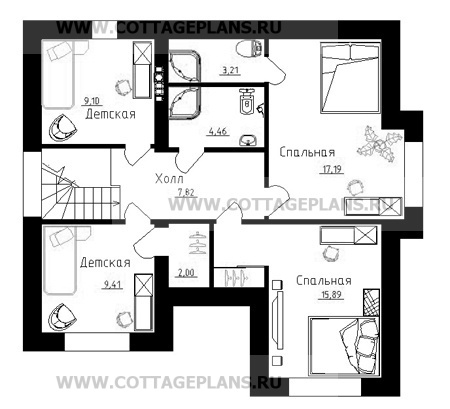 Поэтажные планы проект дома 15-33 общ. площадь 146.30 м2
