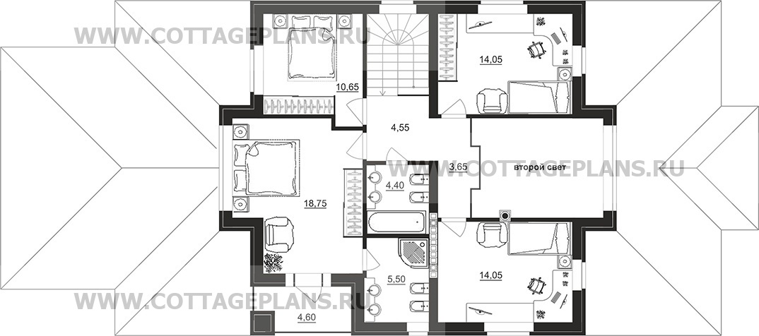 Поэтажные планы проект дома 78-22 общ. площадь 301,30м2