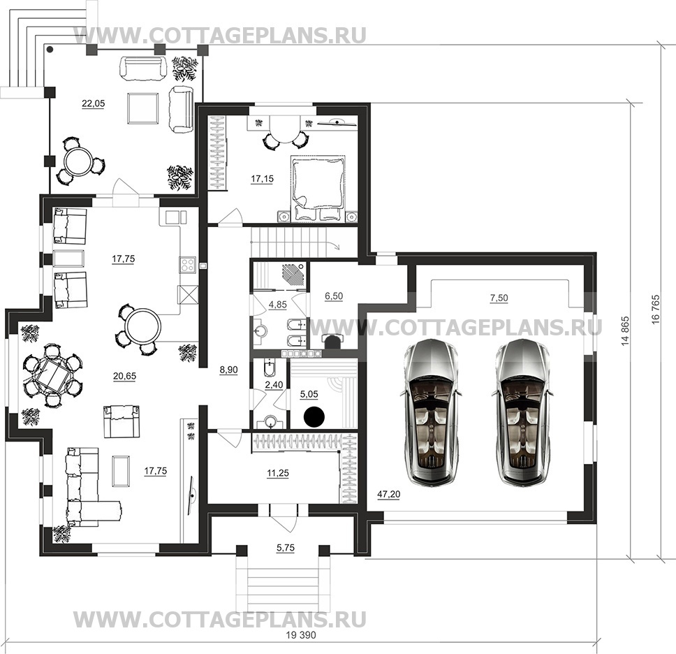 Поэтажные планы проект дома 77-57 общ. площадь 273,45 м2