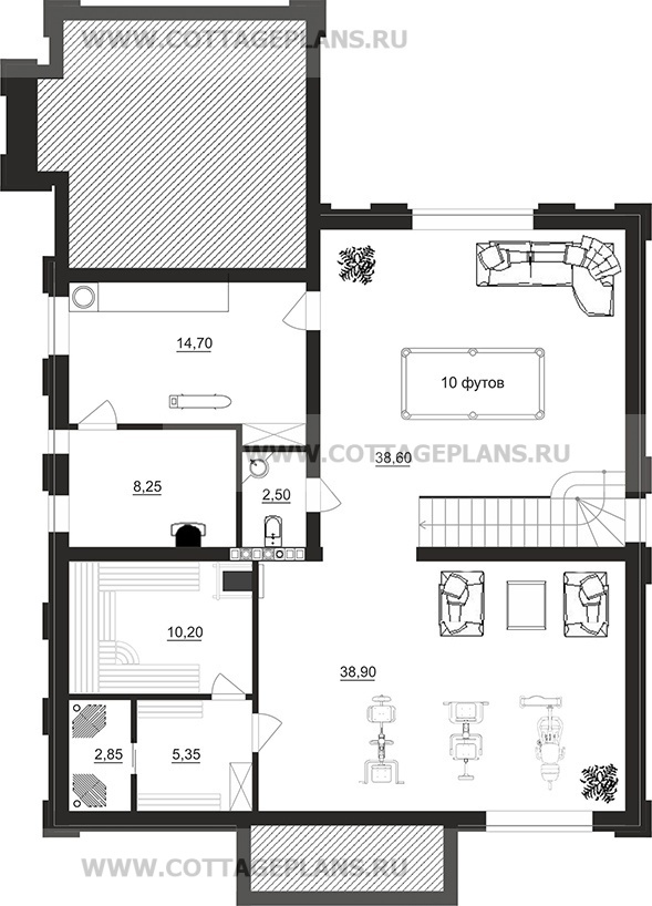 Поэтажные планы проект дома 203-88 общ. площадь 336,70 м2