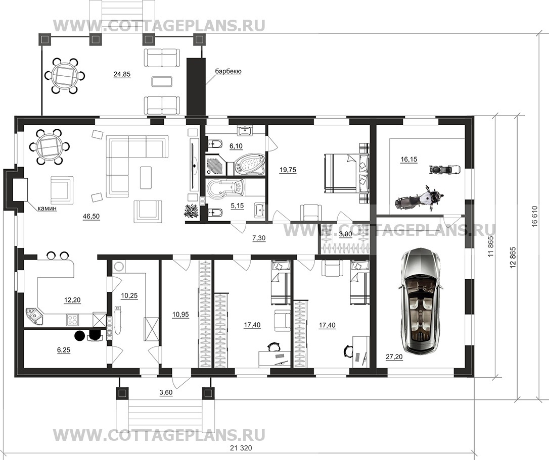 Поэтажные планы проект дома 700-77 общ. площадь 205,60м2