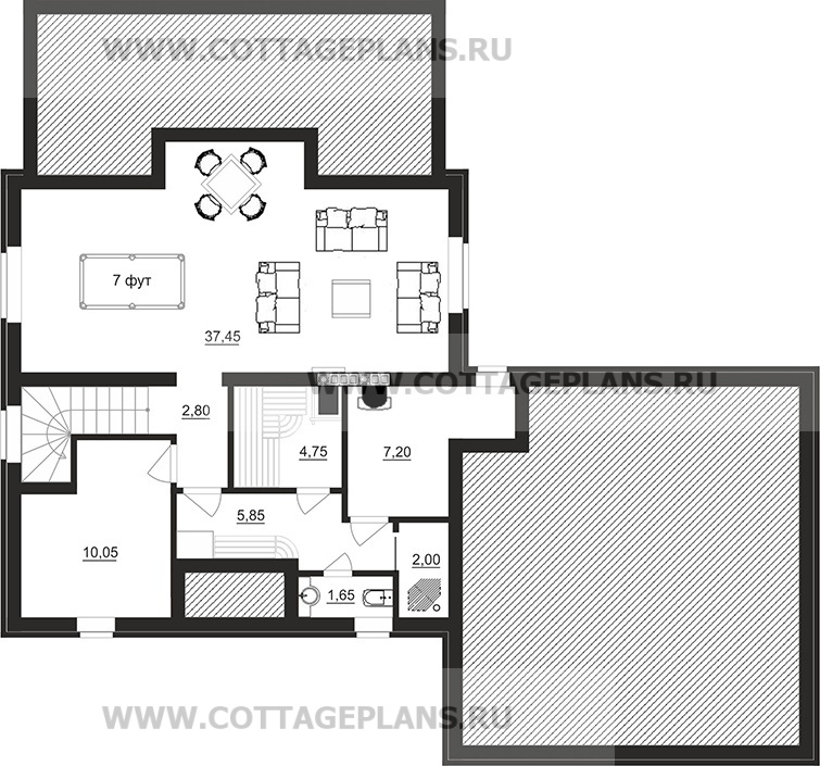 Поэтажные планы проект дома 78-12общ. площадь 228,25 м2