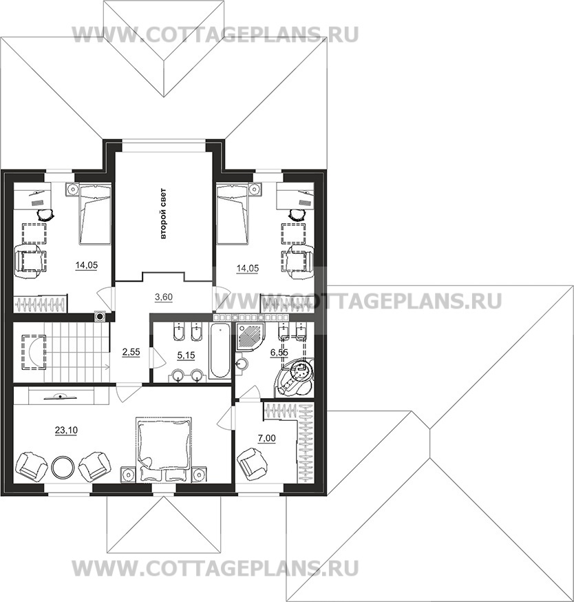 Поэтажные планы проект дома 201-12 общ. площадь 308,25 м2
