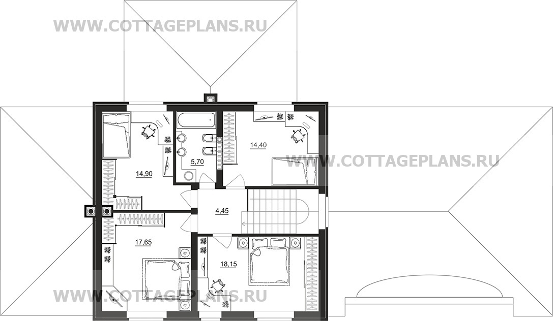 Поэтажные планы проект дома 71-29 общ. площадь 347,95 м2