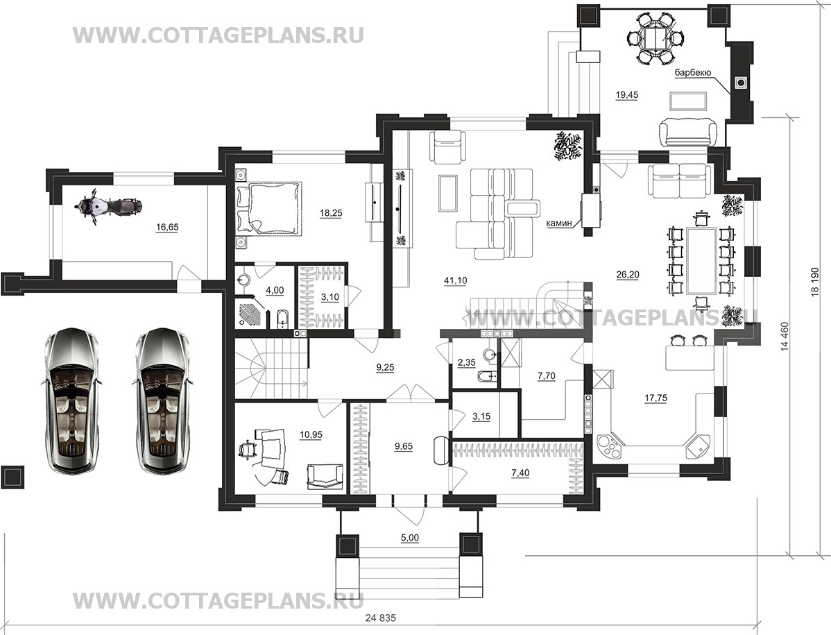 Поэтажные планы проект дома 103-76 общ. площадь 449,10 м2