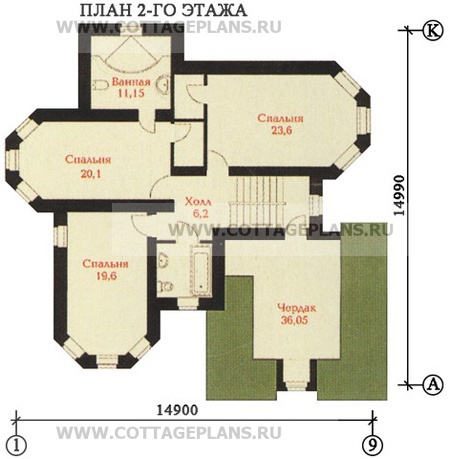Поэтажные планы проект дома 47-78 общ. площадь 329,5 м2