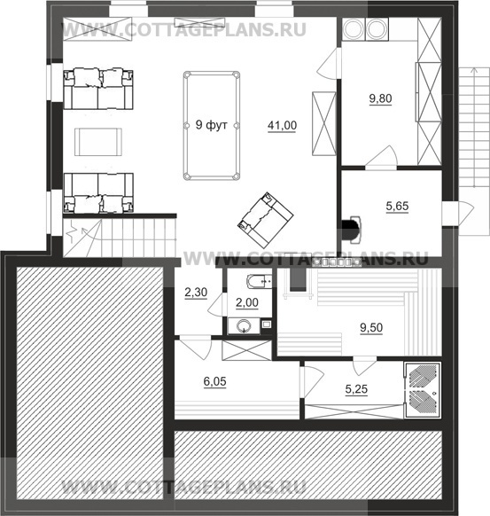Поэтажные планы проект дома 16-53 общ. площадь 225,20м2