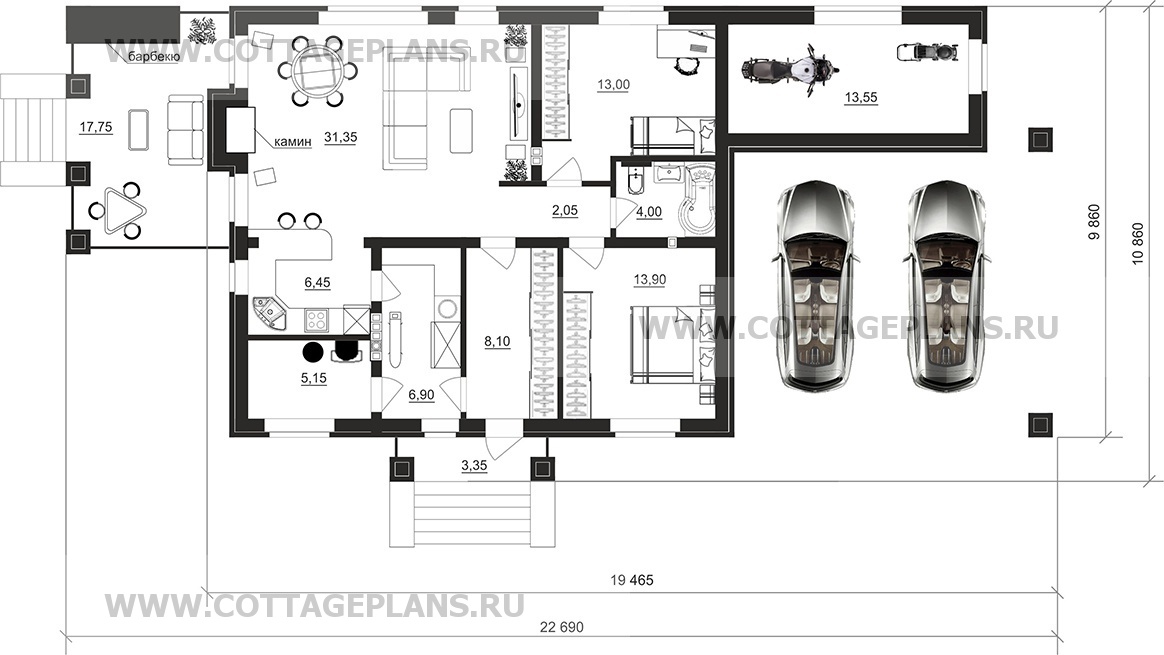 Поэтажные планы проект дома 902-06 общ. площадь 104,45 м2