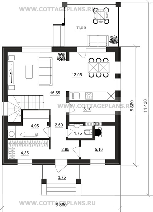 Поэтажные планы проект дома 108-12 общ. площадь 94,10 м2