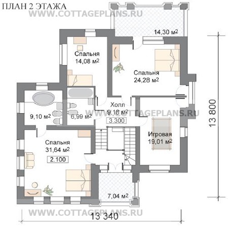Поэтажные планы проект дома 30-25 общ. площадь 249,8м2