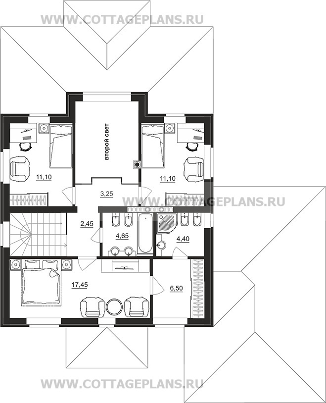 Поэтажные планы проект дома 98-09 общ. площадь 231,25 м2