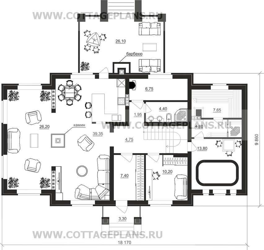 Поэтажные планы проект дома 29-49 общ. площадь 228,50 м2