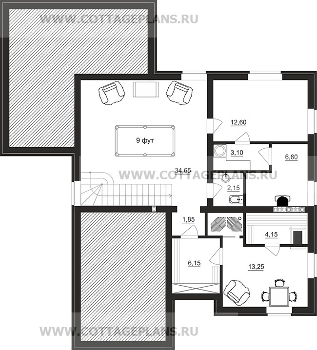 Поэтажные планы проект дома 08-27 общ. площадь 189,95 м2