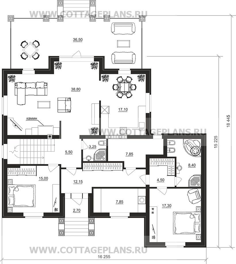 Поэтажные планы проект дома 78-87 общ. площадь 388,15 м2