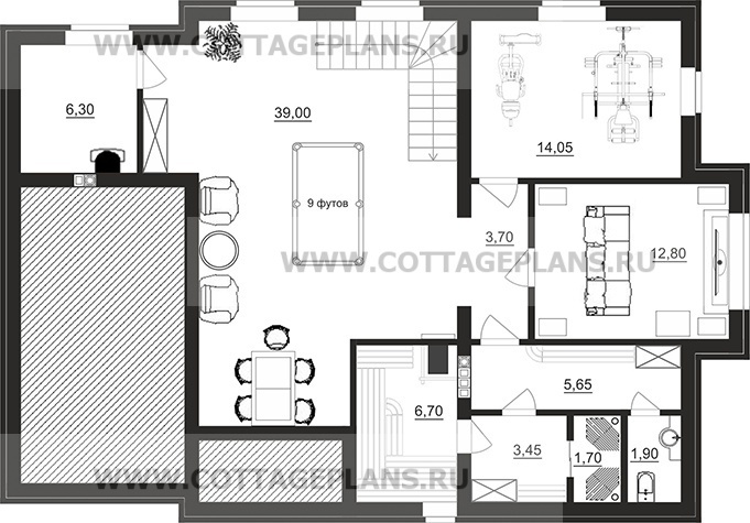 Поэтажные планы проект дома 101-54 общ. площадь 213,25 м2