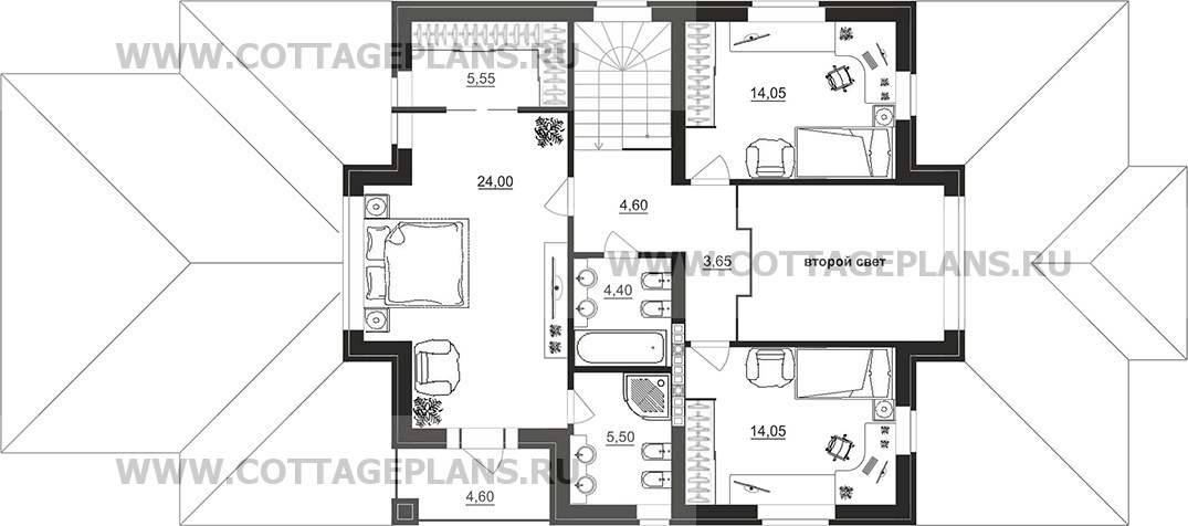 Поэтажные планы проект дома 78-22 общ. площадь 301,30м2