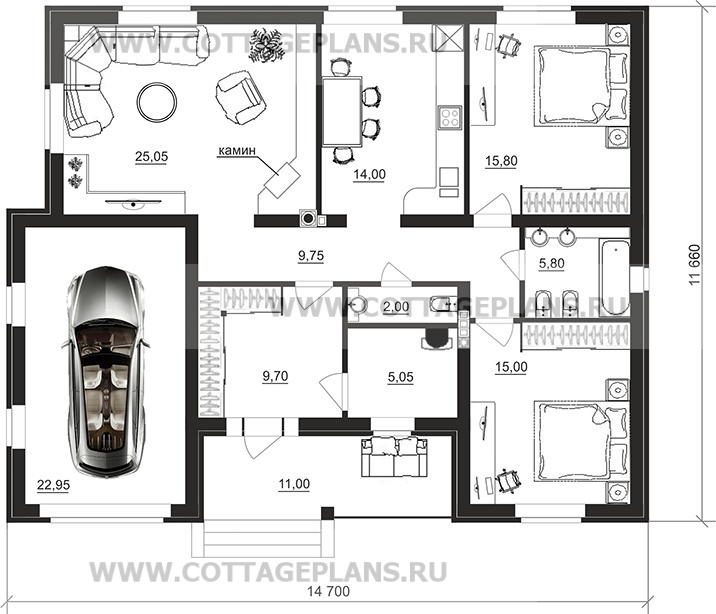 Поэтажные планы проект дома 90-46 общ. площадь 125,10 м2
