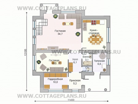 Поэтажные планы проект дома 58-12 общ. площадь 202,9 м2