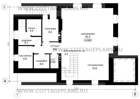 Поэтажные планы проект дома 47-62 общ. площадь 274,2 м2