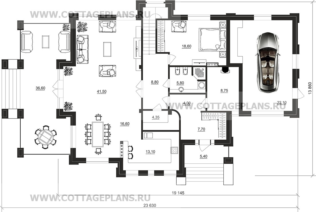 Поэтажные планы проект дома 200-89 общ. площадь 287,40 м2
