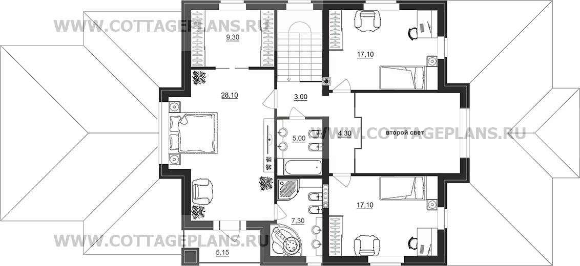 Поэтажные планы проект дома 200-69 общ. площадь 249,75 м2