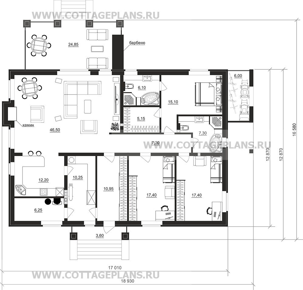 Поэтажные планы проект дома 700-68 общ. площадь 162,25 м2