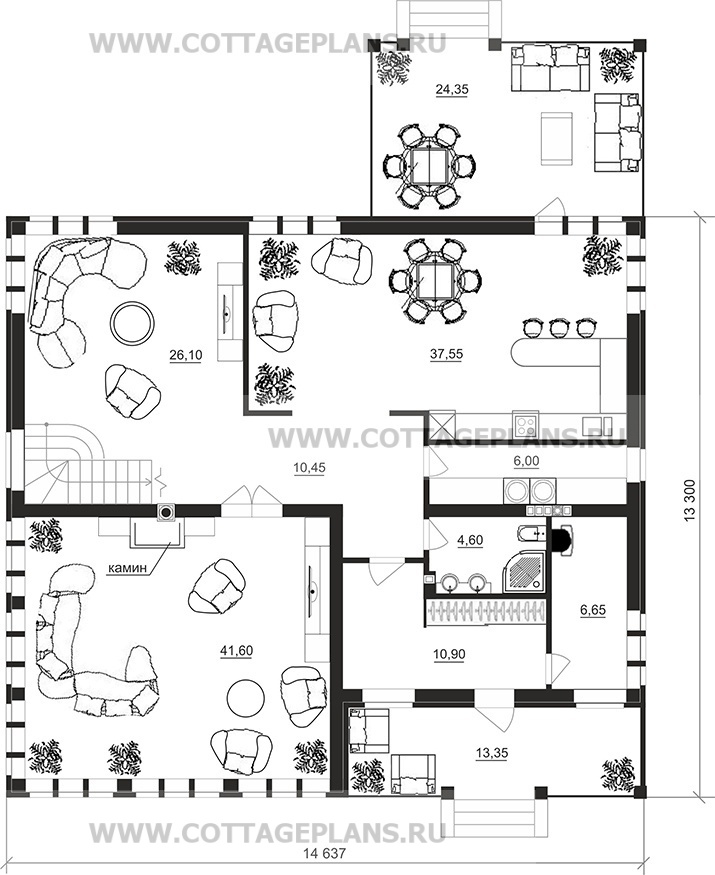 Поэтажные планы проект дома 88-94 общ. площадь 267,05 м2