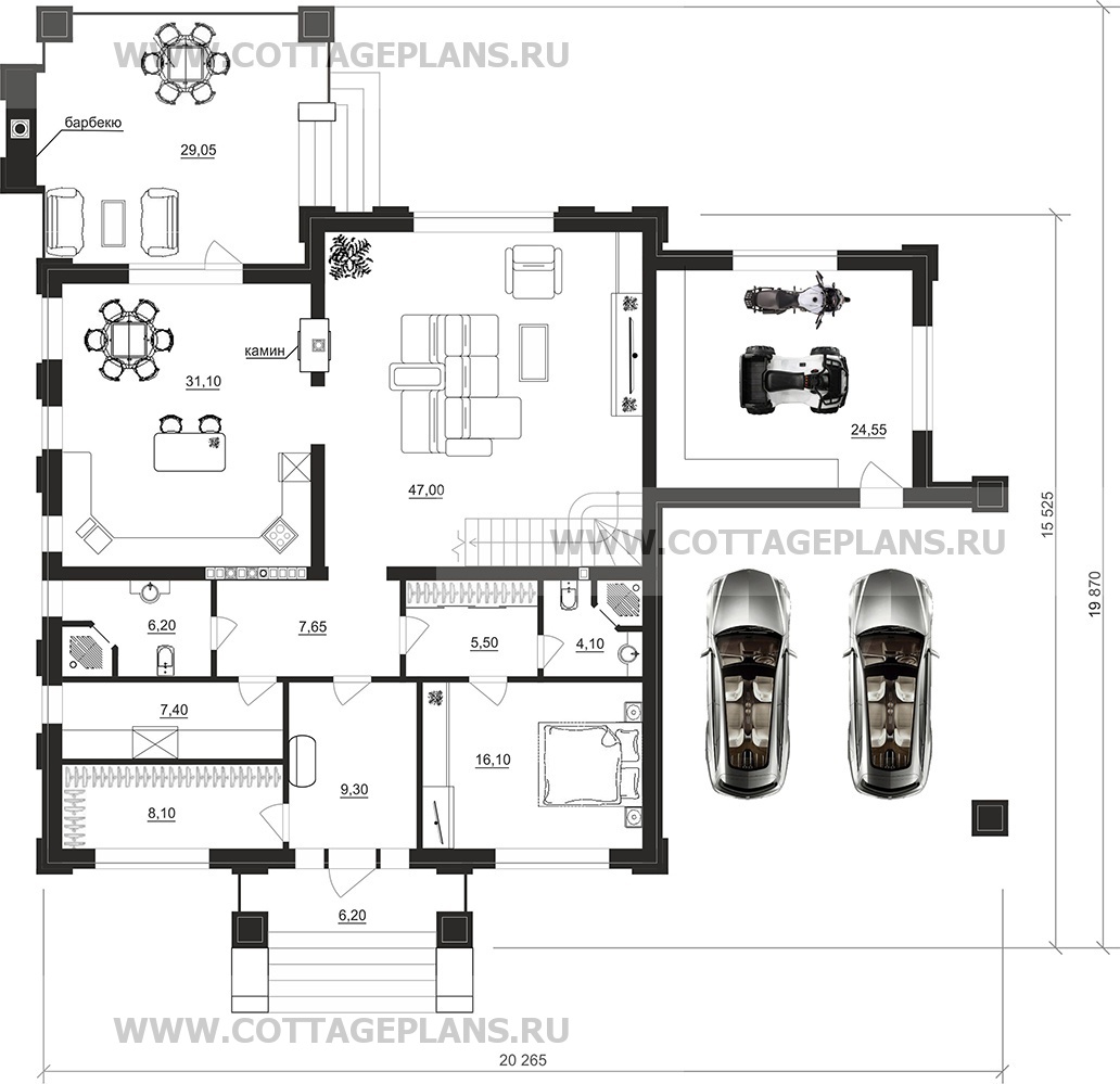 Поэтажные планы проект дома 203-98 общ. площадь 415,0 м2