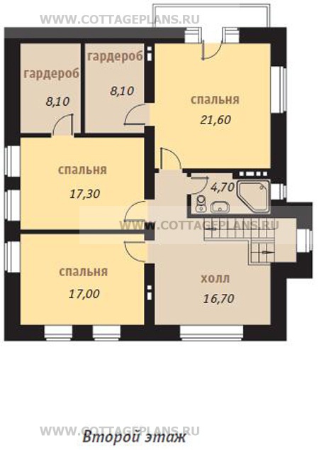 Поэтажные планы проект дома 51-45 общ. площадь 253,3м2