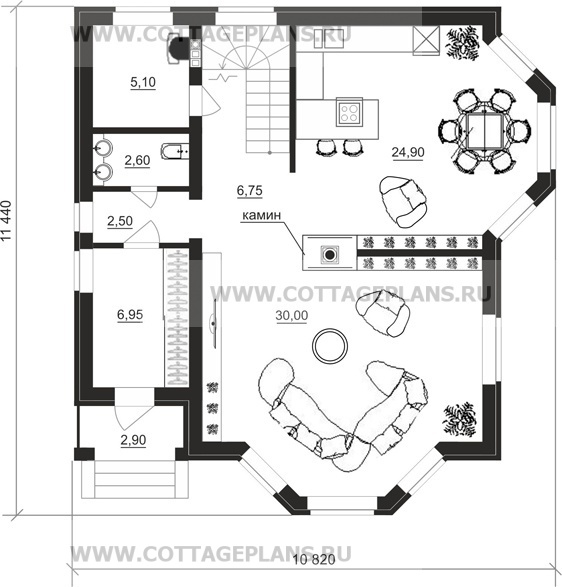 Поэтажные планы проект дома 14-19 общ. площадь 158,11 м2