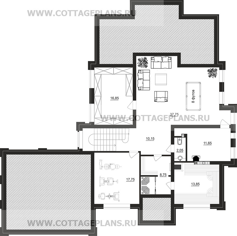 Поэтажные планы проект дома 101-95 общ. площадь 424,60 м2