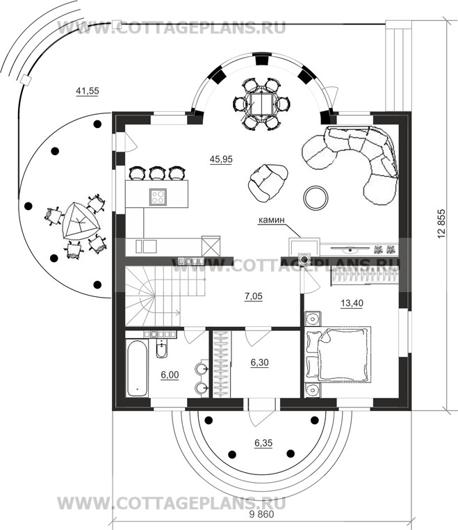 Поэтажные планы проект дома 88-86 общ. площадь 227,85 м2